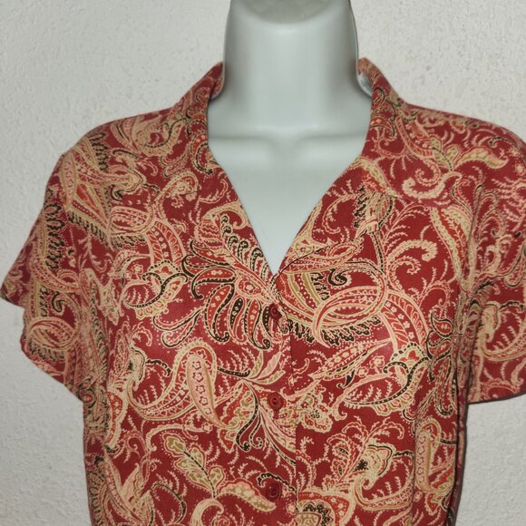 Emma James by Liz Claiborne button-front blouse in size 10 NWOT - Picture 10 of 11